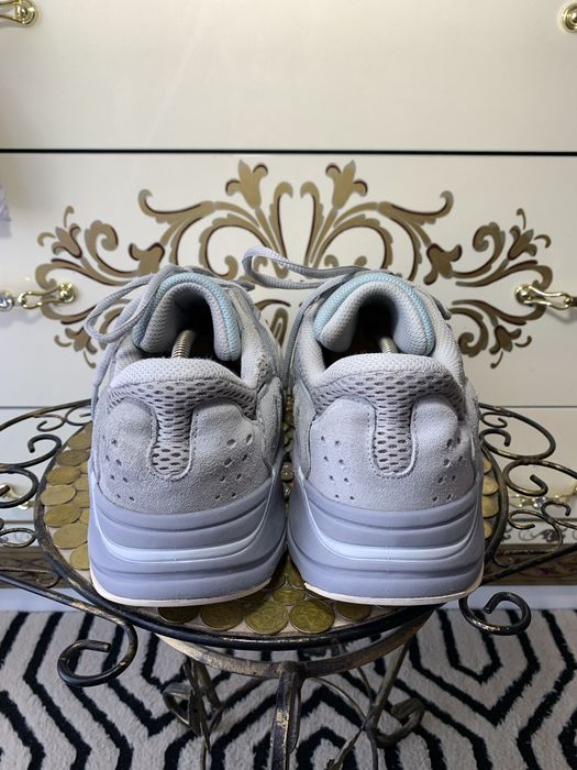 Голубые замшевые кеды кроссы кроссовки adidas yeezy boost 500