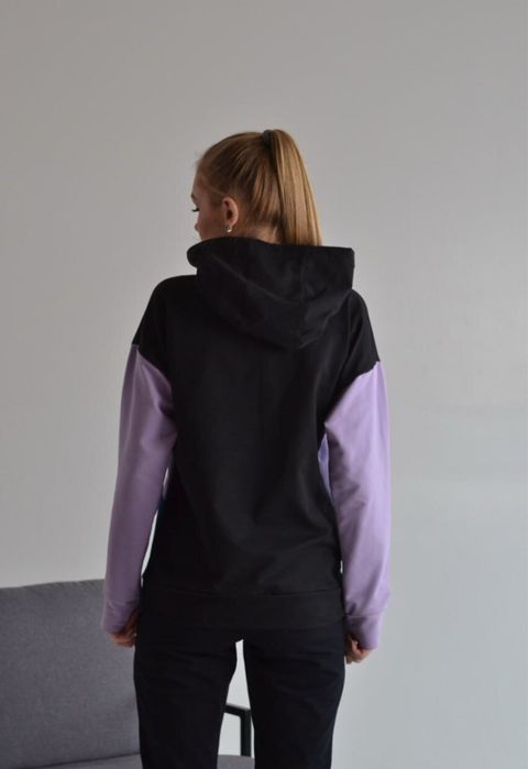 Спортивний костюм для вагітних та годуючих Margo чорний-лаванда