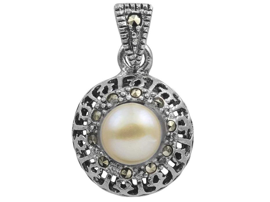 VERSIL wisior wisiorek zawieszka perła markazyty SREBRO 925