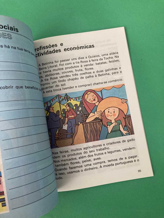 Livro Escola Primária Vivo e Observo Meio Físico e Social 1ª e 2ª Classe Anos 80