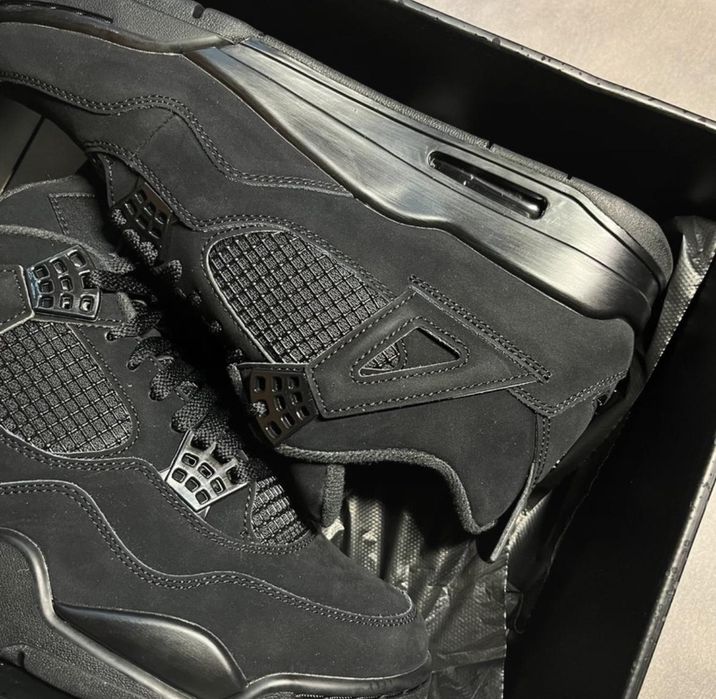 Air jordan 4 retro czarne meskie sneakers nowe oryginalne buty
