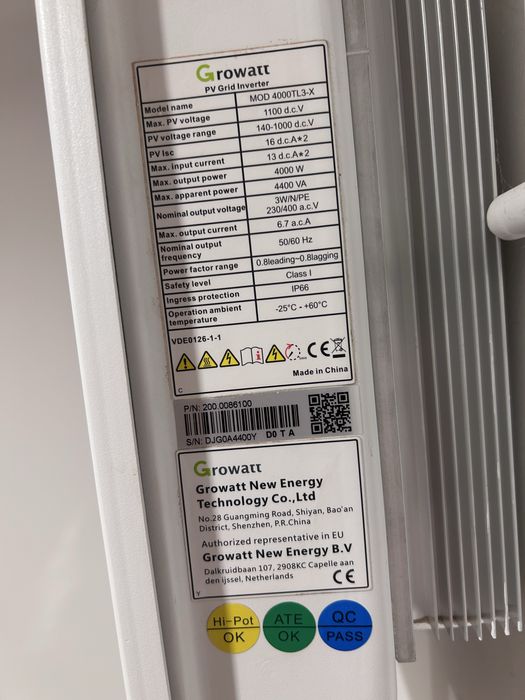 Falownik Growatt 400TL3-X ,4,5 kw