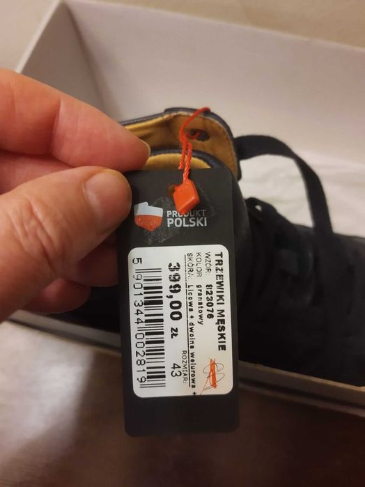 Buty trzewiki skórzane Wojas grantowe roz. 43 model 823076 skóra