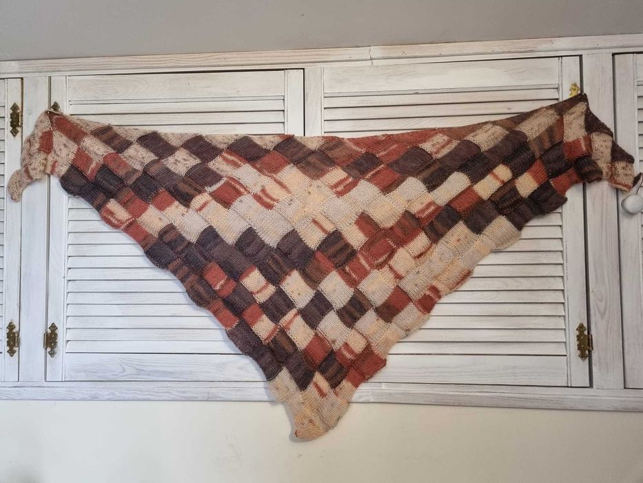 Chusty  entrelac   obszerne  i cieplutkie