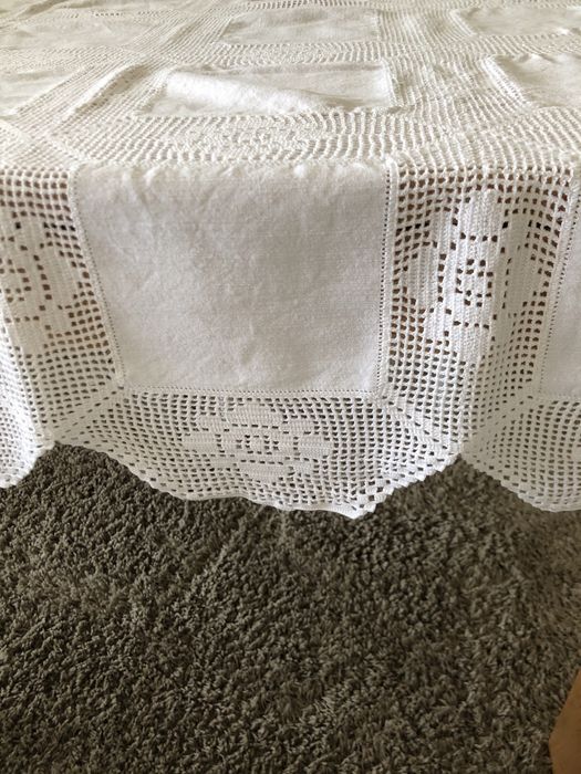 Toalha de linho e Renda