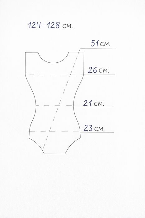 Купальник для художньої гімнастики на зріст 124-128