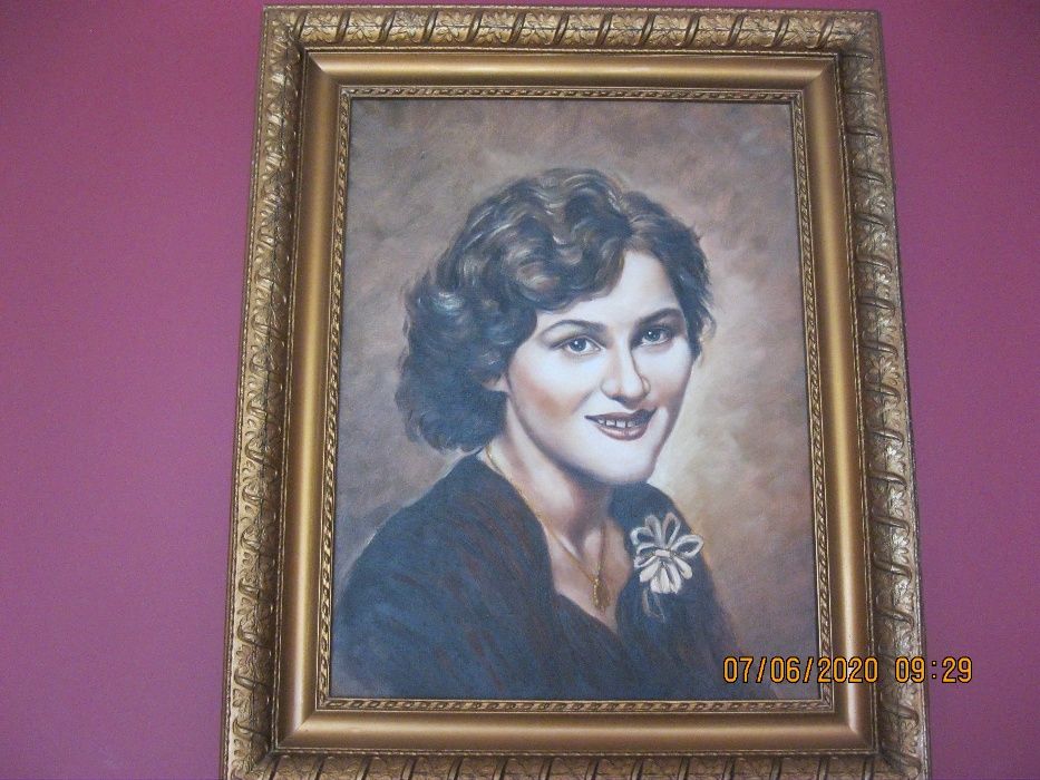 Portret pięknej polskiej kobiety - olej