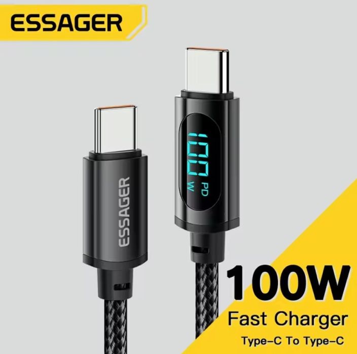 Кабель з дисплеєм type-c type-c usb type-c 60-100-120w