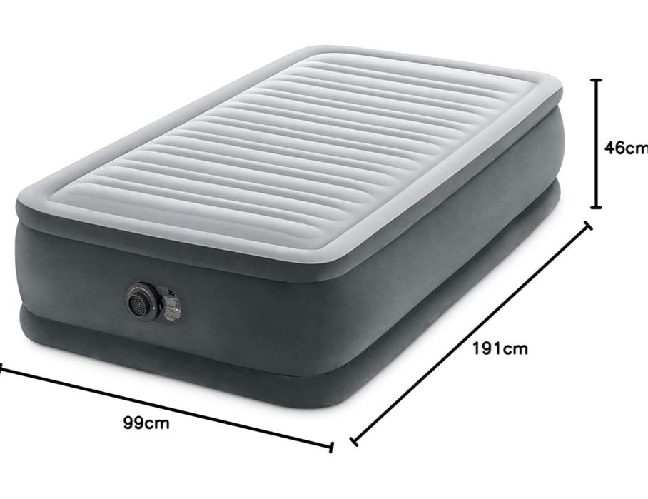 Intex Twin Comfort łóżko dmuchane materac dmuchany z wbudowana pompka