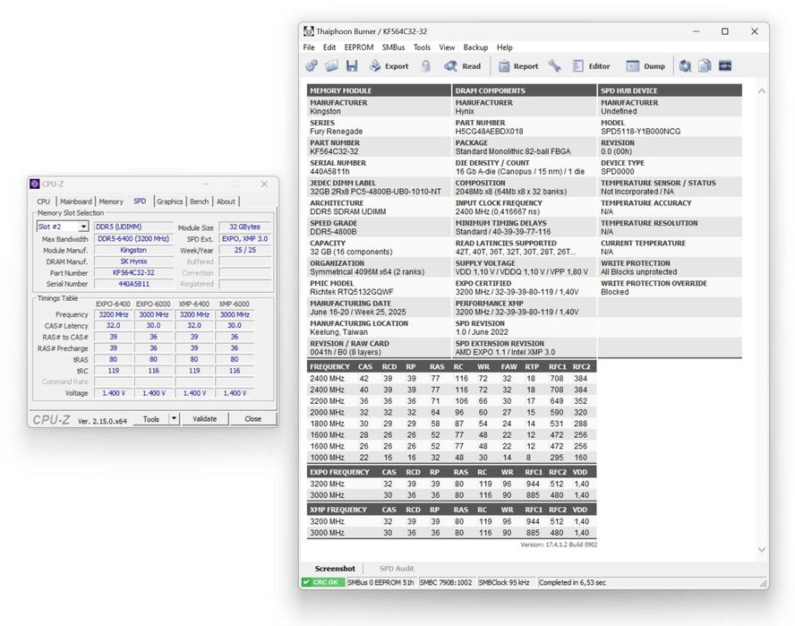 DDR5 Kingston Fury Beast RGB 6400 MT/s CL32 64 GB