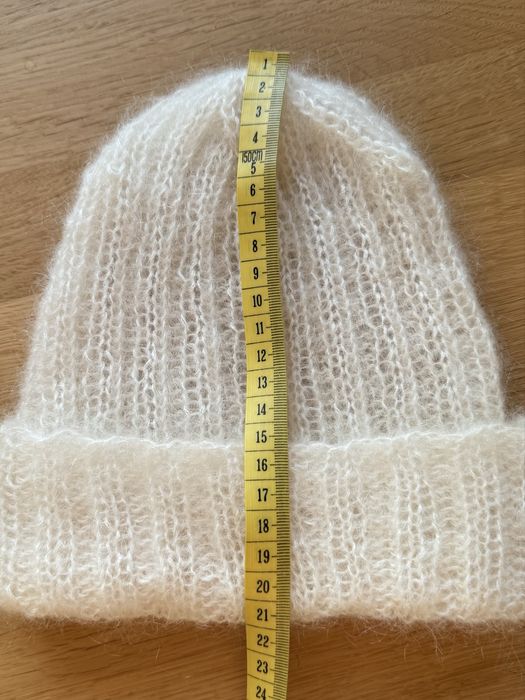 Czapka moher+jedwab handmade