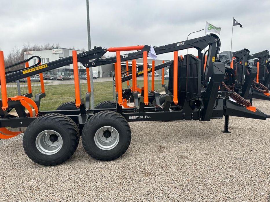 Przyczepa leśna do lasu Zrywkowa 10 Ton 7,2m żuraw do MTZ Mocna Raty