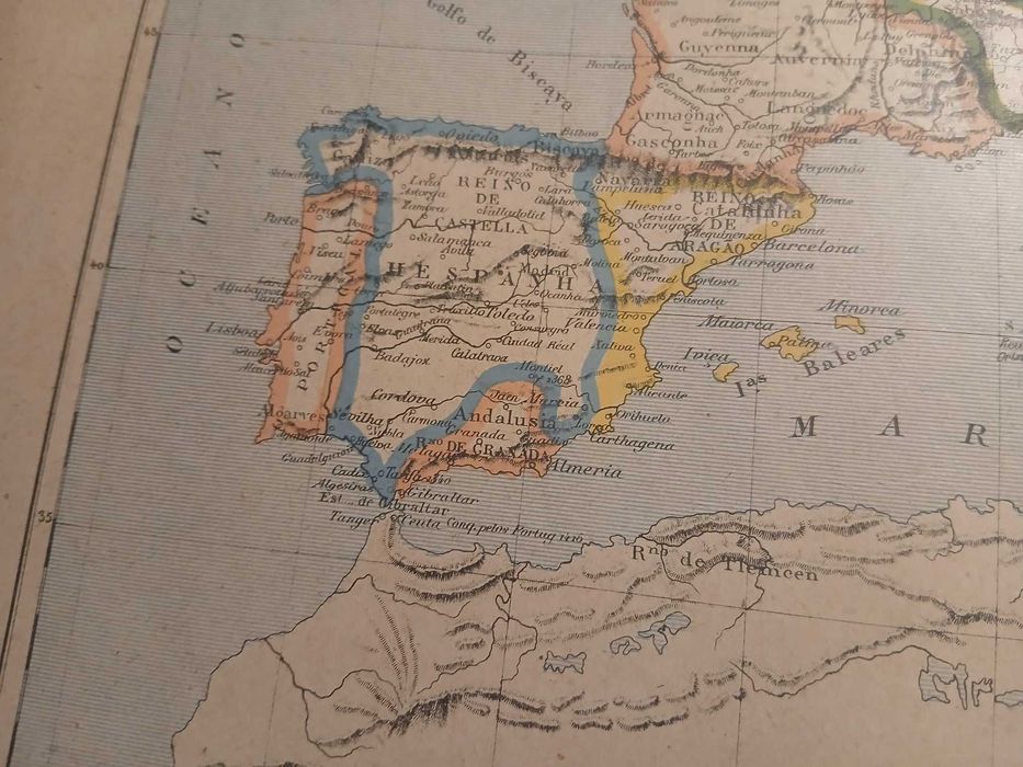Mapa Europa Ultimo Período da Edade Media (Final do Séc, XIX, Final do Séc, XX)