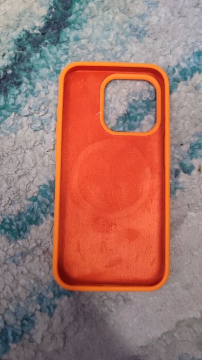 Capa magsafe iPhone 15 PRO laranja
