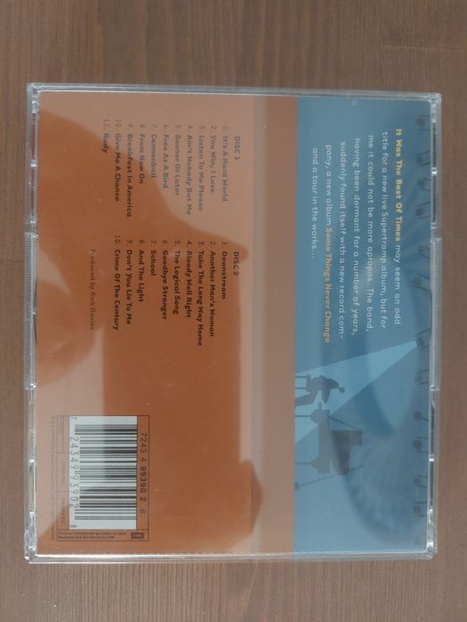 CD Duplo "It Was the Best of Times" de SuperTramp (Como Novo) 1999