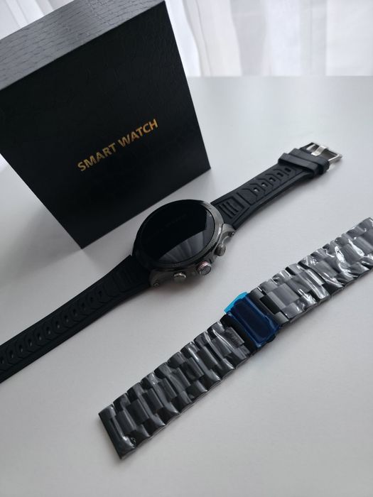 Smartwatch hk19 na karte sim, okrągły z bransoletą