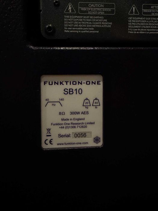 Funktion-One F81 + SB10A | Sistema de Som Completo
