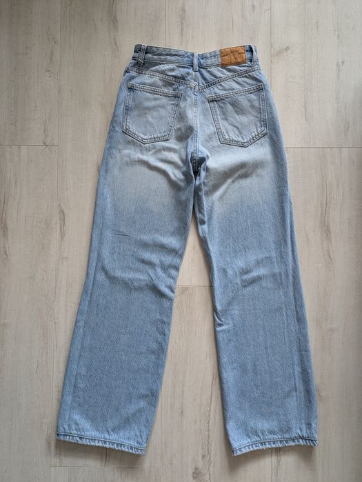 Jeansy wide leg Bershka Denim * niebieskie * 34