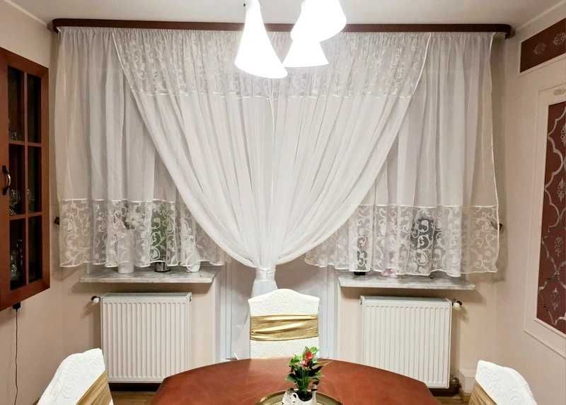 Firanki na duże okno balkonowe 10m woalu