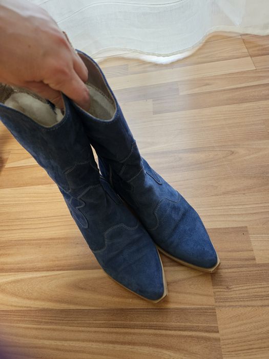 Козачки замшеві на цегейці р 40