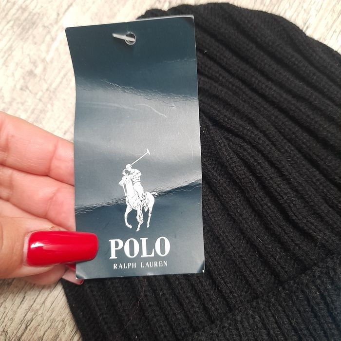 Czarna damska czapka Ralph Lauren