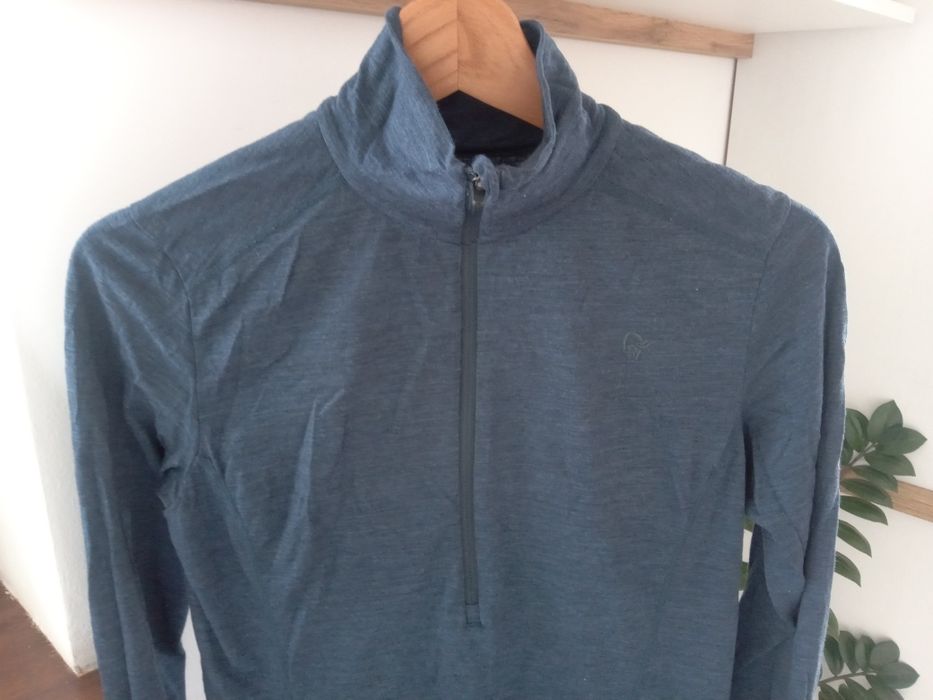 Norrona Wool ZIP Neck koszulka termoaktywna z długim rękawem M