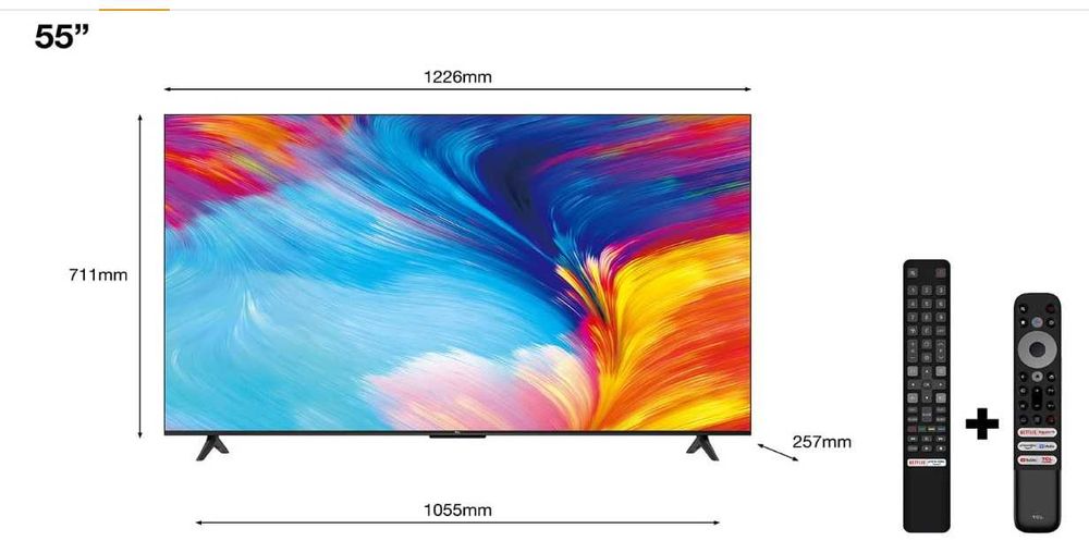 Ecrã partido: TCL 55P639 Smart TV 55" 4K HDR,  Google tv televisor led
