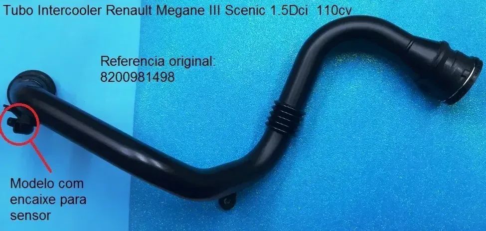Tubo Turbo intercooler Renault Megane III Scenic (8200981498) Novo