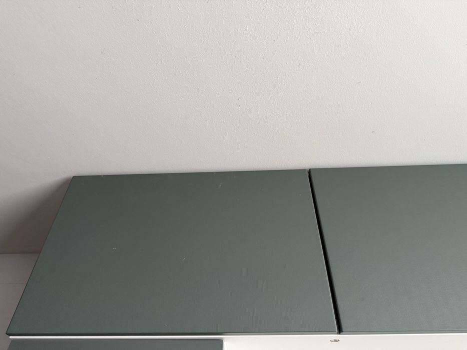 Fronty szarozielone do szafek Besta 60x64 cm 3 szt plus 4 szt 60x38 cm