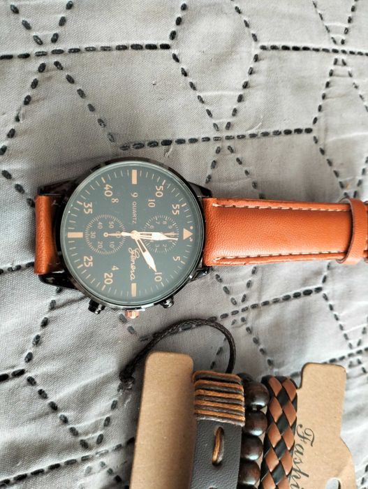 Elegancki zegarek męski+biżuteria.