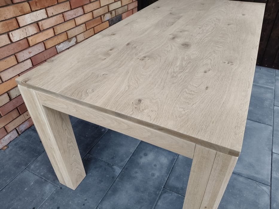 Stół dębowy / surowe drewno / oczyszczony