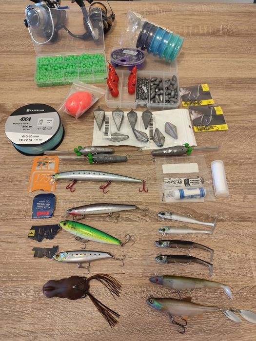 equipamento de pesca como novo