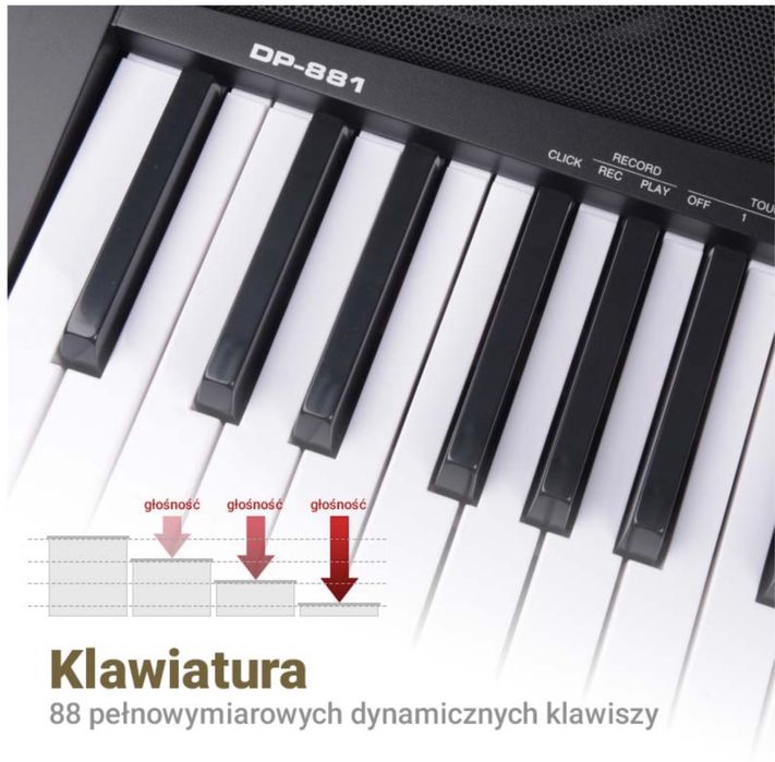 Pianino cyfrowe DUŻE keyboard piano sustain USB PROMOCJA