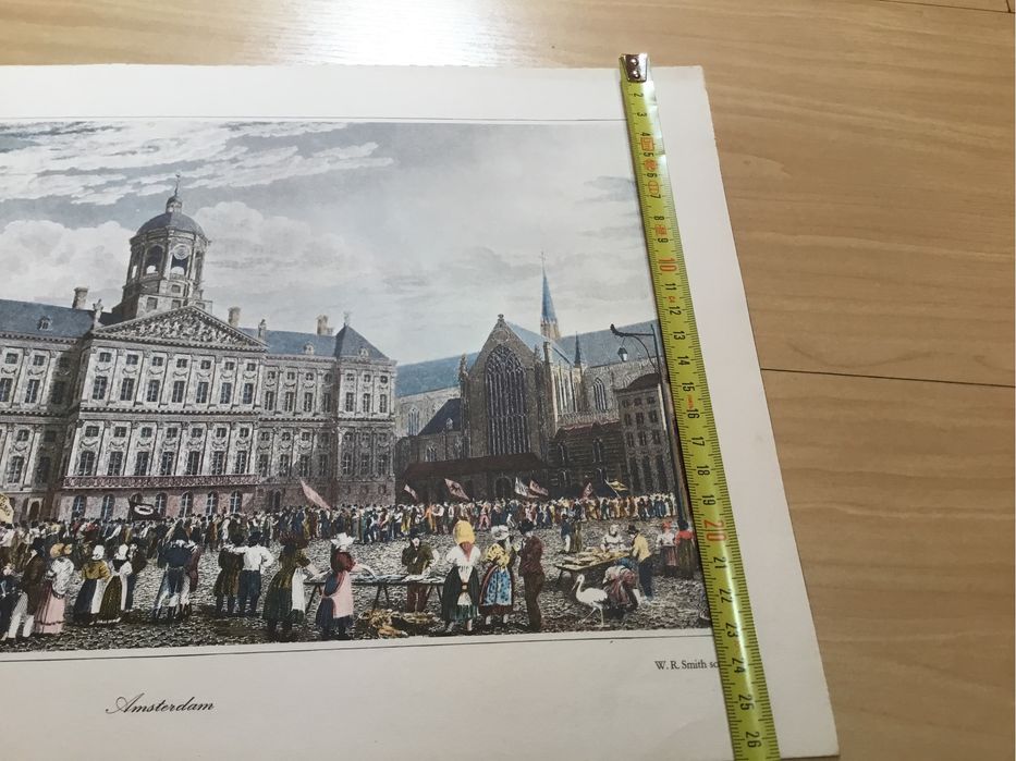 Impressão antiga da cidade de Amesterdão