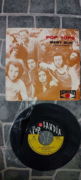 Vinil Single 7" Pop Tops – Mamy Blue (1971) - Edição Portuguesa Poplandia