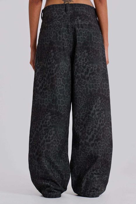 Джинси Jaded London Leopard Fade Colossus Jeans Charcoal