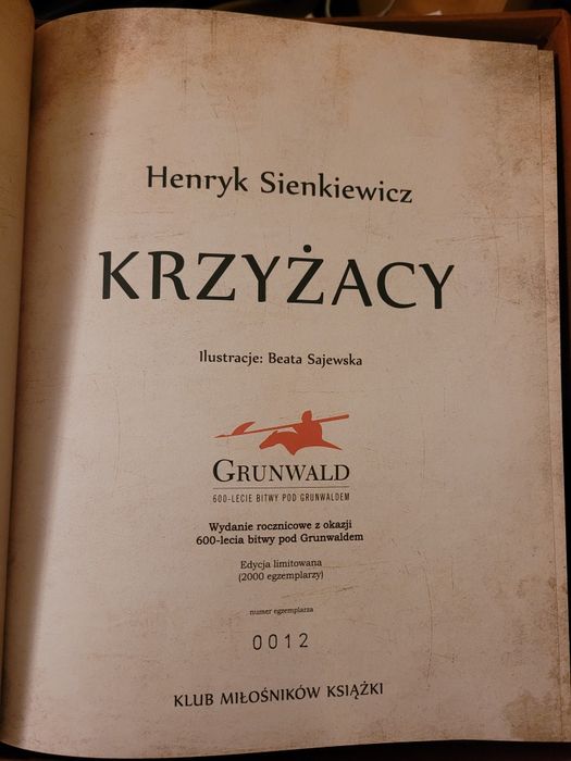 Krzyżacy ogromną książka nowa piękne wydanie PWN Dimograf