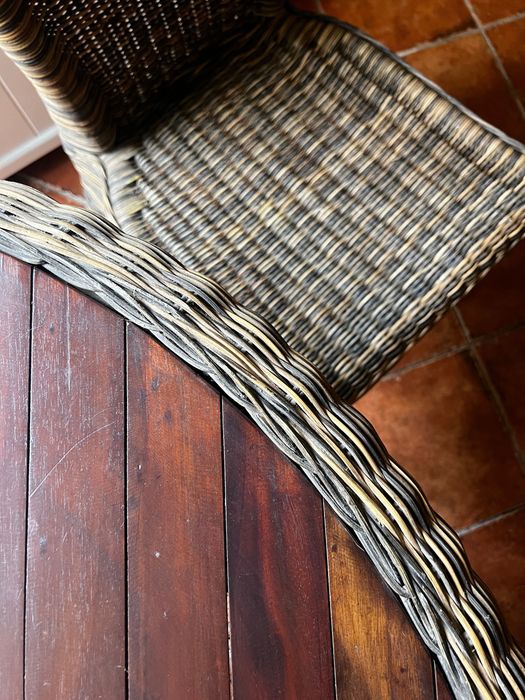 Mesa em Verga + 3 Cadeiras (Conjunto)