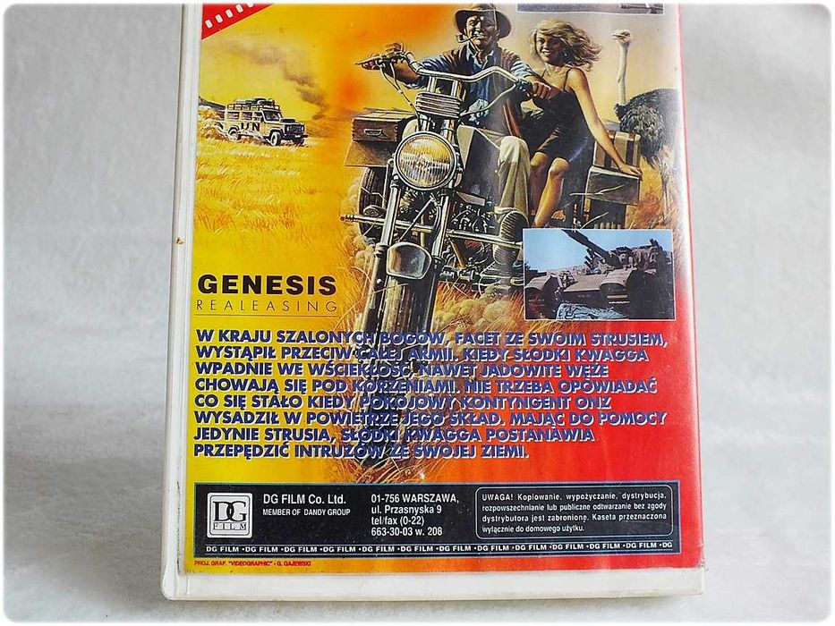 Kaseta VHS Powrót Słodkiego''Kwagga Strikes Back'' Film Video ORYGINAŁ