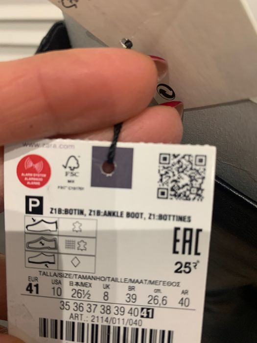 Zara kozaki botki skórzane na obcasie rozmiar 41 nowe