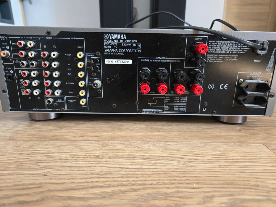 Kino domowe SONY 5.0 + Amplituner YAMAHA RX-V430RDS, pilot, nowe kable