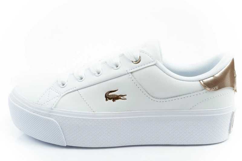 Lacoste buty sportowe trampki damskie Ziane Platform 126 białe modne