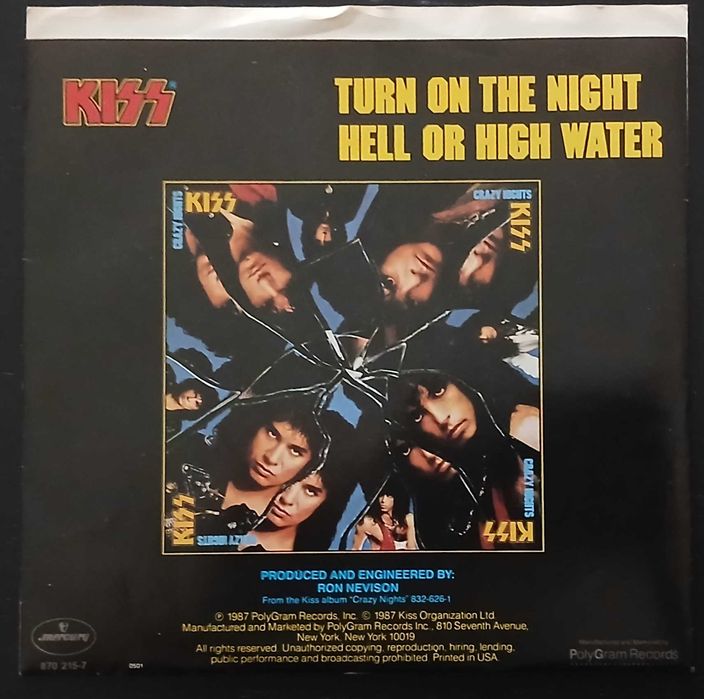 Kiss - Turn On The Night (Vinil 7")