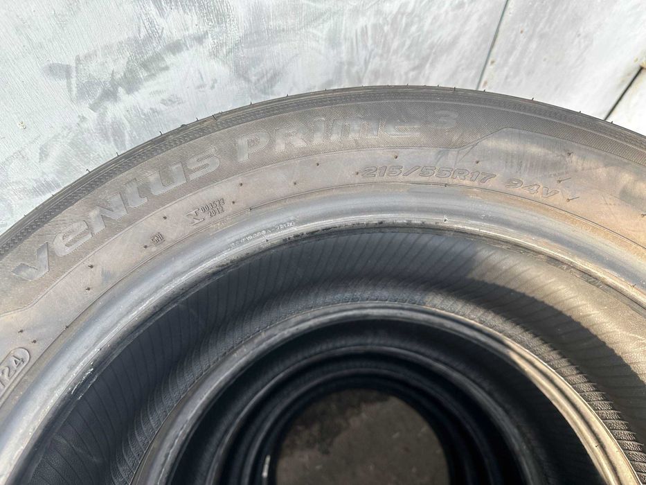 4 літні шини 215/55 R17 Hankook Ventus Prime3 98-99% 24рік