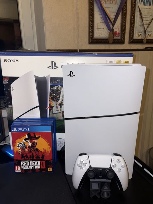 PS 5 PlayStation 5 Slim 1TB + Ігри + Гарантія + Джойстик