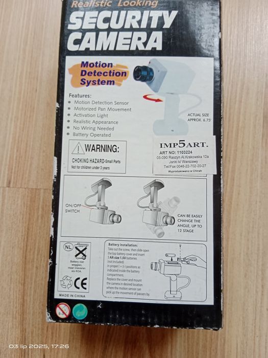 Kamera przemysłowa ATRAPA