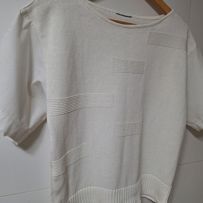 Dzianinowa, elegancka bluzeczka 55% bawełna made in Great Britain