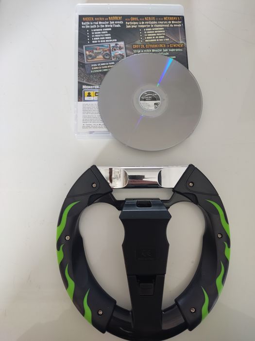 Monster Jam Path of Destruction Ps3 with Steering Wheel Big Box PAL