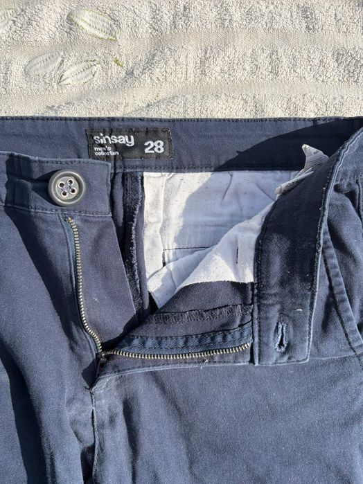 Spodnie chino męskie 28 Sinsay niebieskie