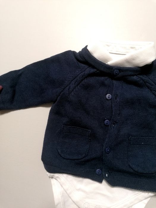 Body com Casaquinho de Malha de Bebé